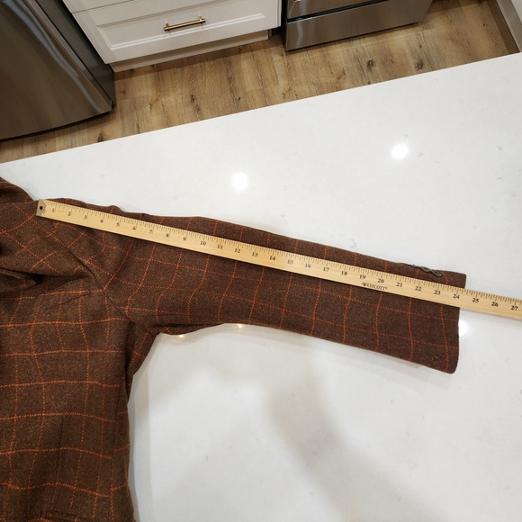 Pendleton Sport Coat Blazer 42R Brown Tweed Windowpane Check Plaid 100% Wool - Picture 12 of 13